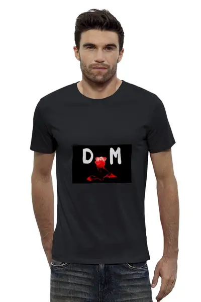 Заказать мужскую футболку в Москве. Футболка базовая "Depeche Mode" от Fedor - готовые дизайны и нанесение принтов.