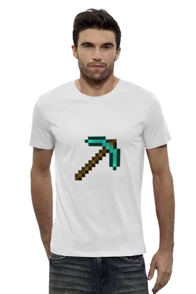 Заказать мужскую футболку в Москве. Футболка базовая Minecraft от YellowCloverShop - готовые дизайны и нанесение принтов.