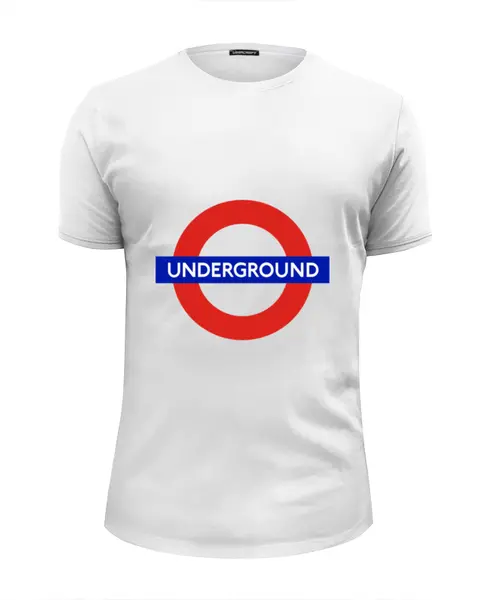 Заказать мужскую футболку в Москве. Футболка базовая Underground от shoggot - готовые дизайны и нанесение принтов.