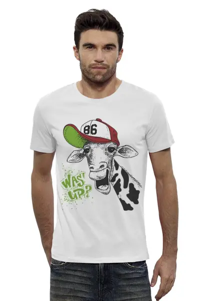 Заказать мужскую футболку в Москве. Футболка базовая Wa up? от fairpoker@mail.ru - готовые дизайны и нанесение принтов.