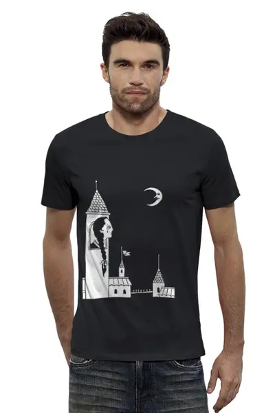 Заказать мужскую футболку в Москве. Футболка базовая "Дедвиль" от Алиса Шипоглаз - готовые дизайны и нанесение принтов.