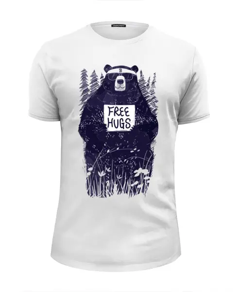 Заказать мужскую футболку в Москве. Футболка базовая Free Hugs от priceless - готовые дизайны и нанесение принтов.