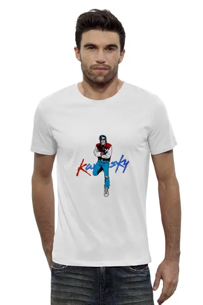 Заказать мужскую футболку в Москве. Футболка базовая Kavinsky от mickeylangelololo@gmail.com - готовые дизайны и нанесение принтов.