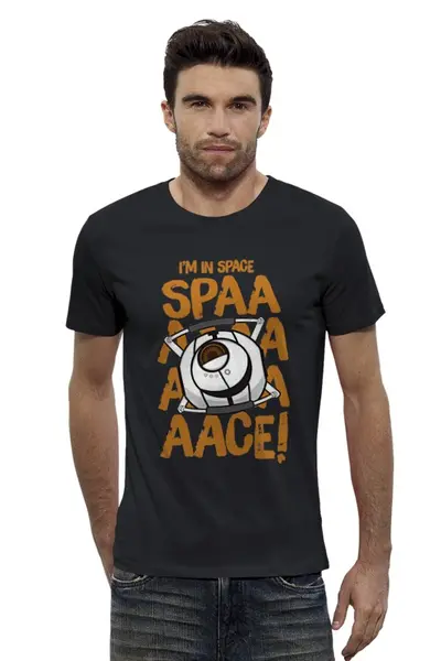 Заказать мужскую футболку в Москве. Футболка базовая Space от AJIUK - готовые дизайны и нанесение принтов.