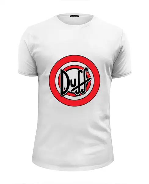 Заказать мужскую футболку в Москве. Футболка базовая Duff beer от YellowCloverShop - готовые дизайны и нанесение принтов.