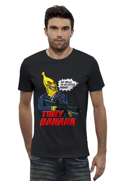 Заказать мужскую футболку в Москве. Футболка базовая Tony Banana от kotashi - готовые дизайны и нанесение принтов.