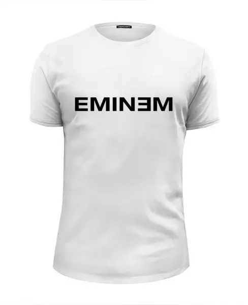 Заказать мужскую футболку в Москве. Футболка базовая Eminem от ZVER  - готовые дизайны и нанесение принтов.