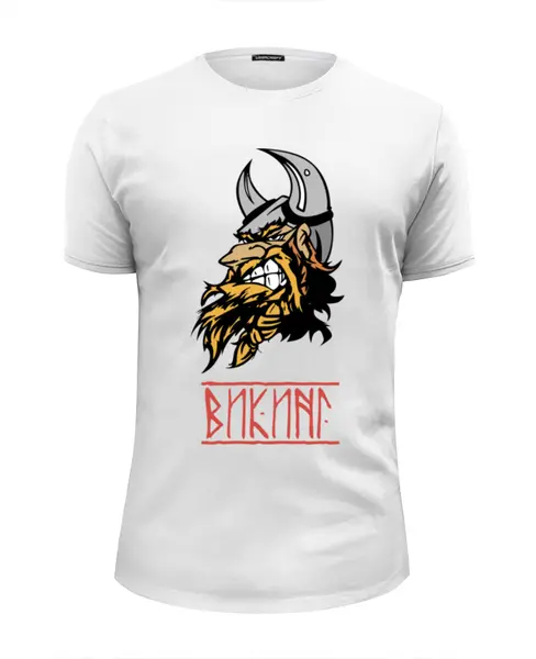 Заказать мужскую футболку в Москве. Футболка базовая Суровый викинг от shop-viking - готовые дизайны и нанесение принтов.
