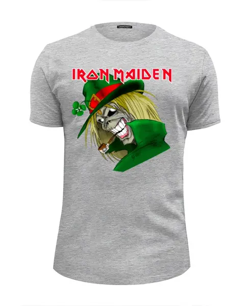 Заказать мужскую футболку в Москве. Футболка базовая Iron Maiden Band от Leichenwagen - готовые дизайны и нанесение принтов.