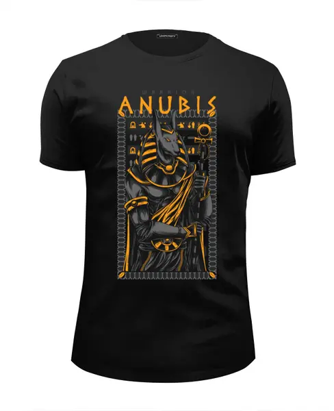 Заказать мужскую футболку в Москве. Футболка базовая Anubis Warrior от printeriumstore@gmail.com - готовые дизайны и нанесение принтов.