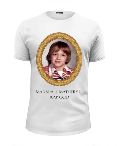 Заказать мужскую футболку в Москве. Футболка базовая Marshall Mathers от ballin - готовые дизайны и нанесение принтов.