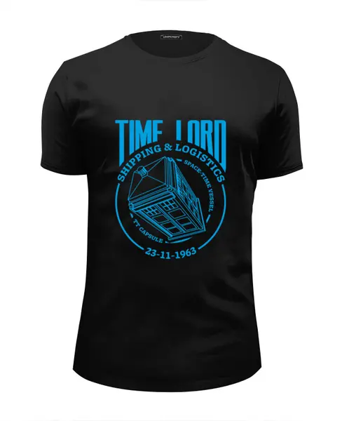 Заказать мужскую футболку в Москве. Футболка базовая Time Lord от skynatural - готовые дизайны и нанесение принтов.