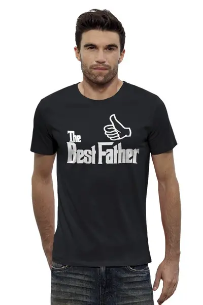 Заказать мужскую футболку в Москве. Футболка базовая The Best Father, Лучший отец от coolmag - готовые дизайны и нанесение принтов.