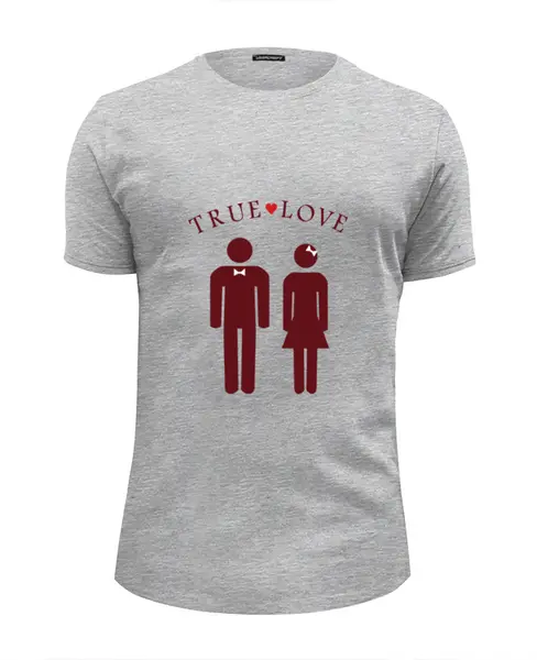 Заказать мужскую футболку в Москве. Футболка базовая Изображение влюбленной пары . от Juliajull - готовые дизайны и нанесение принтов.