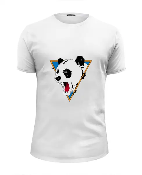 Заказать мужскую футболку в Москве. Футболка базовая Злая панда от kseniya86 - готовые дизайны и нанесение принтов.