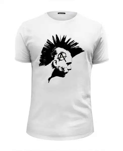 Заказать мужскую футболку в Москве. Футболка базовая Punks Not Dead от Leichenwagen - готовые дизайны и нанесение принтов.