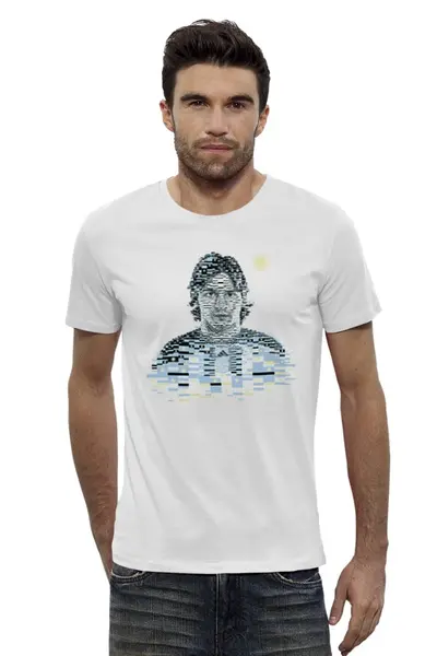 Заказать мужскую футболку в Москве. Футболка базовая Месси от CoolDesign - готовые дизайны и нанесение принтов.