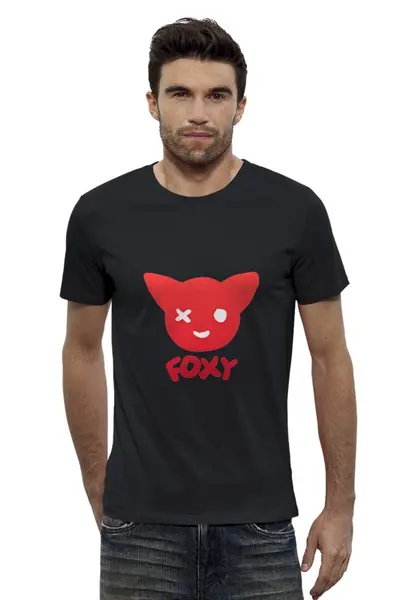 Заказать мужскую футболку в Москве. Футболка базовая Фокси Foxy от cherdantcev - готовые дизайны и нанесение принтов.