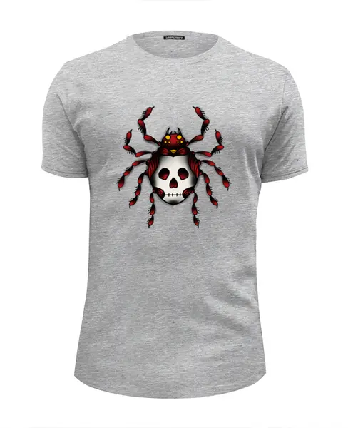 Заказать мужскую футболку в Москве. Футболка базовая spider от Даниил Шаповалов - готовые дизайны и нанесение принтов.