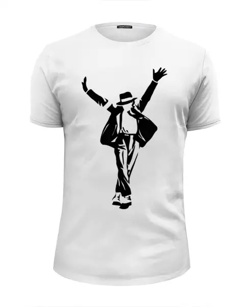 Заказать мужскую футболку в Москве. Футболка базовая Майкл Джексон (Michael Jackson) от originals - готовые дизайны и нанесение принтов.