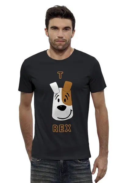 Заказать мужскую футболку в Москве. Футболка базовая T-REX от Виктор Касаткин - готовые дизайны и нанесение принтов.