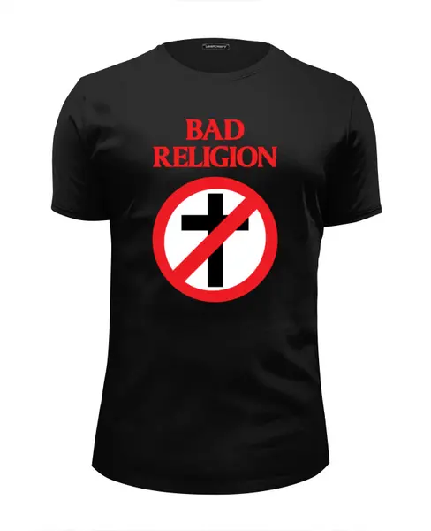 Заказать мужскую футболку в Москве. Футболка базовая Bad Religion от Pomidor - готовые дизайны и нанесение принтов.