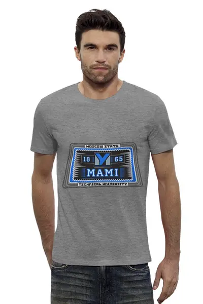 Заказать мужскую футболку в Москве. Футболка базовая Мами          от dyzel - готовые дизайны и нанесение принтов.
