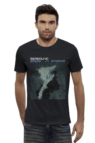 Заказать мужскую футболку в Москве. Футболка базовая Seabound ‎\ Speak In Storms от OEX design - готовые дизайны и нанесение принтов.