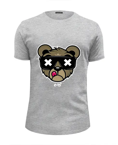 Заказать мужскую футболку в Москве. Футболка базовая Медведь,оригинальный дизайн от outsider2015 - готовые дизайны и нанесение принтов.