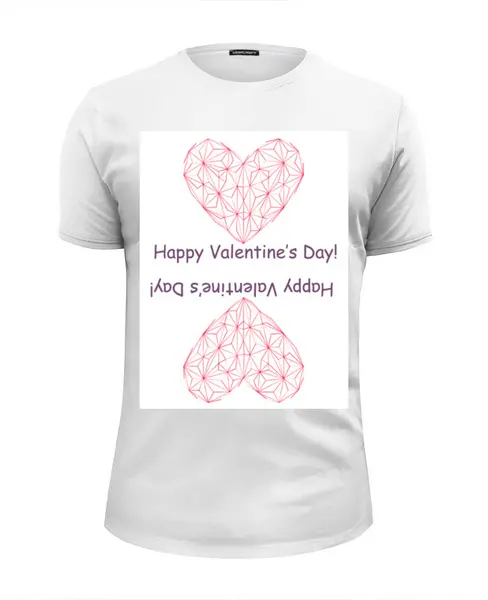 Заказать мужскую футболку в Москве. Футболка базовая  Low Poly Heart  от natulia_hatulia@yahoo.com - готовые дизайны и нанесение принтов.