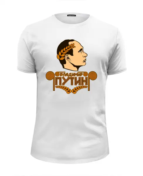 Заказать мужскую футболку в Москве. Футболка базовая Путин (Цезарь) от gopotol - готовые дизайны и нанесение принтов.