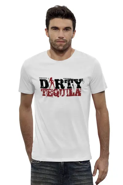Заказать мужскую футболку в Москве. Футболка базовая Dirty Tequila от THE_NISE  - готовые дизайны и нанесение принтов.