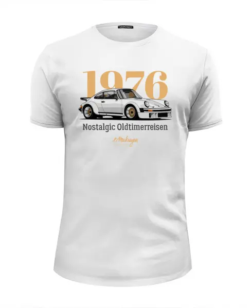 Заказать мужскую футболку в Москве. Футболка базовая Porsche 930 от Oleg Markaryan - готовые дизайны и нанесение принтов.