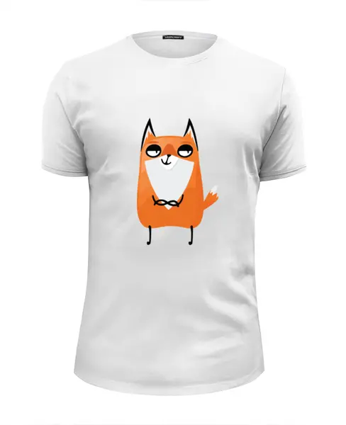 Заказать мужскую футболку в Москве. Футболка базовая Хитрая лиса от Easy-store - готовые дизайны и нанесение принтов.