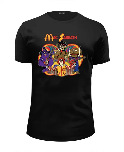 Заказать мужскую футболку в Москве. Футболка базовая Mac Sabbath/Black Sabbath от Leichenwagen - готовые дизайны и нанесение принтов.