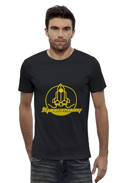 Заказать мужскую футболку в Москве. Футболка базовая The Spaceway от The Spaceway  - готовые дизайны и нанесение принтов.