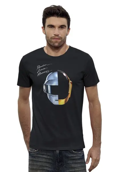 Заказать мужскую футболку в Москве. Футболка базовая Daft Punk - Random Access Memories от KinoArt - готовые дизайны и нанесение принтов.