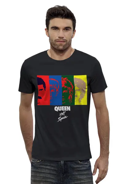 Заказать мужскую футболку в Москве. Футболка базовая Queen Hot Space от balden - готовые дизайны и нанесение принтов.