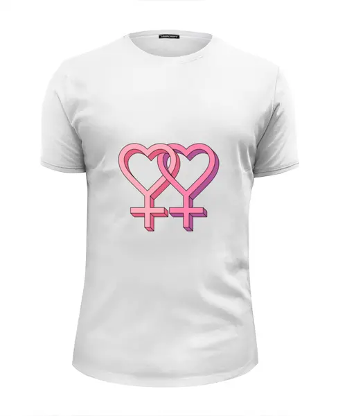 Заказать мужскую футболку в Москве. Футболка базовая Lesbian love от td-1991@yandex.ru - готовые дизайны и нанесение принтов.