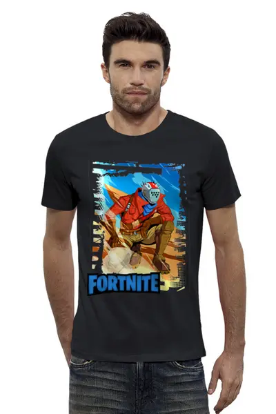 Заказать мужскую футболку в Москве. Футболка базовая FORTNITE от balden - готовые дизайны и нанесение принтов.