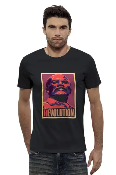 Заказать мужскую футболку в Москве. Футболка базовая Revolution от Fedor - готовые дизайны и нанесение принтов.