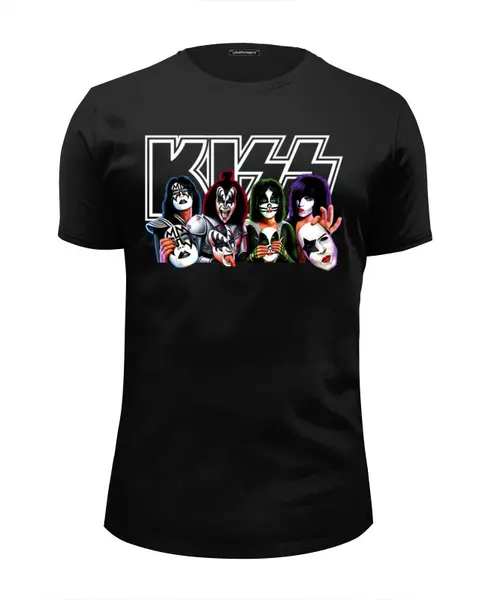 Заказать мужскую футболку в Москве. Футболка базовая KISS Mask от balden - готовые дизайны и нанесение принтов.