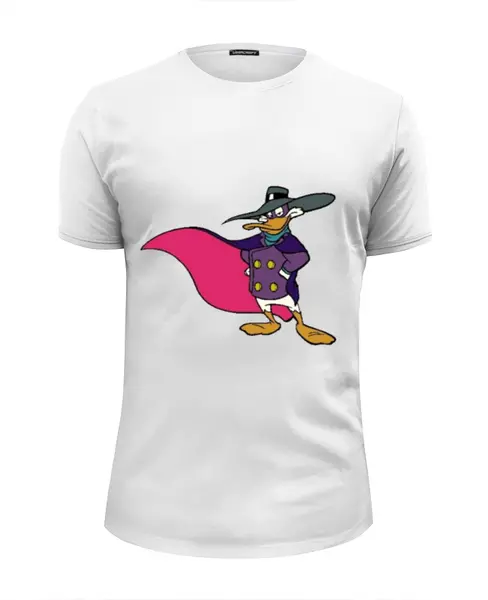 Заказать мужскую футболку в Москве. Футболка базовая darkwing duck от nessing - готовые дизайны и нанесение принтов.