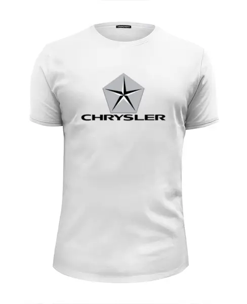 Заказать мужскую футболку в Москве. Футболка базовая Chrysler от DESIGNER   - готовые дизайны и нанесение принтов.