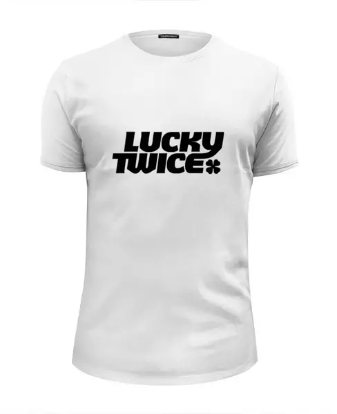 Заказать мужскую футболку в Москве. Футболка базовая Lucky twice от THE_NISE  - готовые дизайны и нанесение принтов.