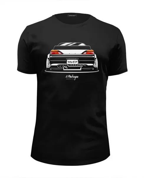 Заказать мужскую футболку в Москве. Футболка базовая Nissan Silvia от Oleg Markaryan - готовые дизайны и нанесение принтов.