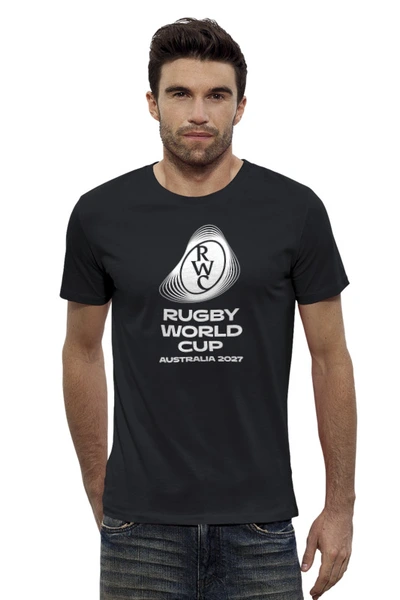 Заказать мужскую футболку в Москве. Футболка базовая Австралия 2027 от Rugby  Man - готовые дизайны и нанесение принтов.
