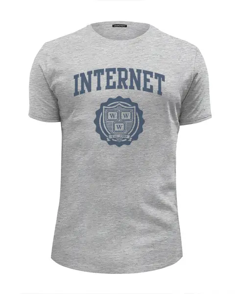 Заказать мужскую футболку в Москве. Футболка базовая Интернет от geekbox - готовые дизайны и нанесение принтов.
