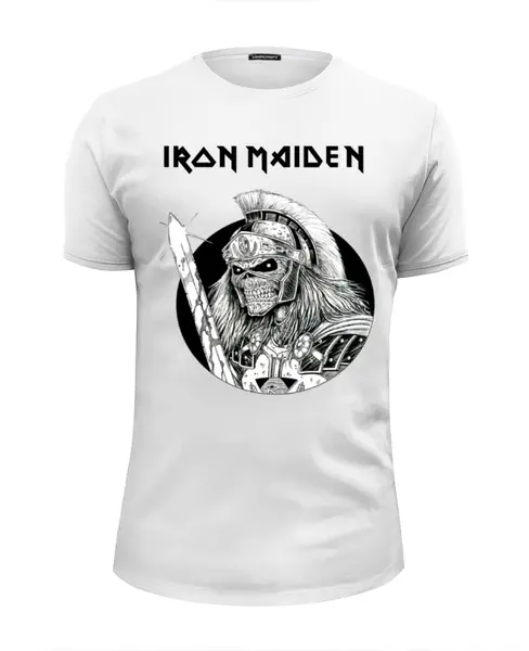 Заказать мужскую футболку в Москве. Футболка базовая Iron Maiden Band от Leichenwagen - готовые дизайны и нанесение принтов.