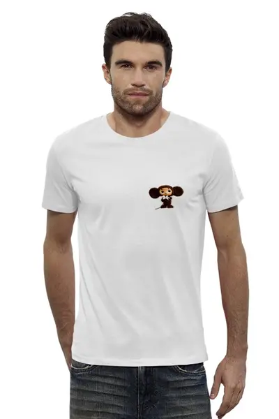 Заказать мужскую футболку в Москве. Футболка базовая Cheburashka от Max - готовые дизайны и нанесение принтов.